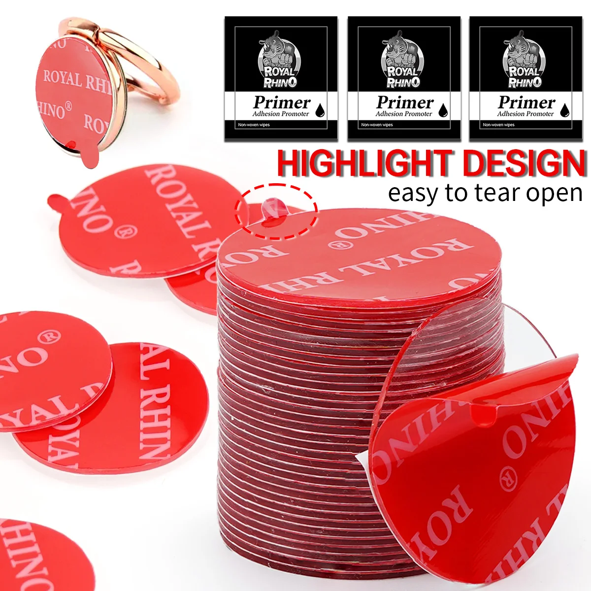 Transparent Acrylic Double-Sided Tape Pads - Waterproof No-Trace Super Strong Self-Adhesive Stickers for Car & Home Use