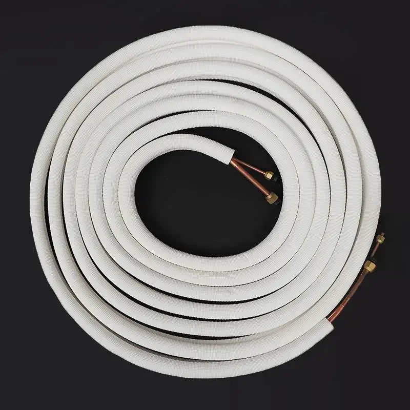 10 Meter Air Conditioner Pair Coil Tube 1/4\'\' 3/8\'\' Insulate Copper Aluminum Pipe Split Line Wire Home Air Conditioner Parts