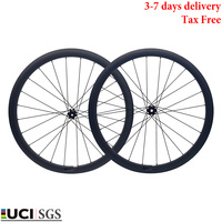 CSC 700C Disc Brake Center Lock Ceramic bearing bicycle Carbon 25/28/30/32mm width Carbon Wheelset for Cyclocross Gravel Bike