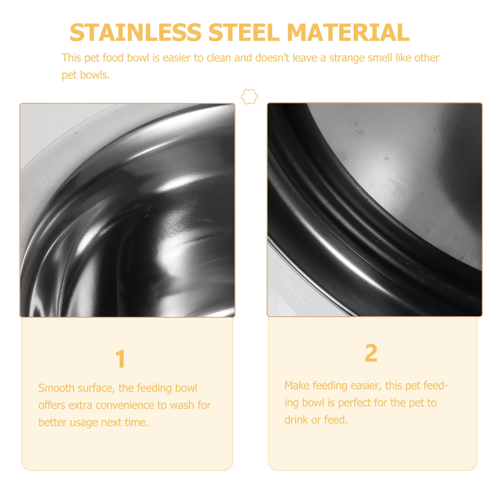 

Stainless Steel Raised Dog 1 Set Anti-Overturn Pet Feeder Hanging Cat Water Bowl For Large Dogs Durable Easy Clean Elevated Bowl