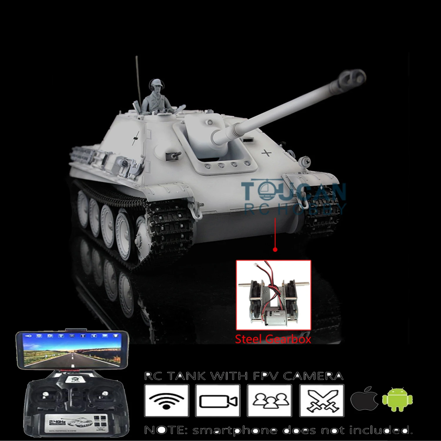 HENG LONG 1/16 Snow 7.0 Plastic FPV  Jadpanther  RTR RC Tank 3869 Steel Gearbox TH17450-SMT4