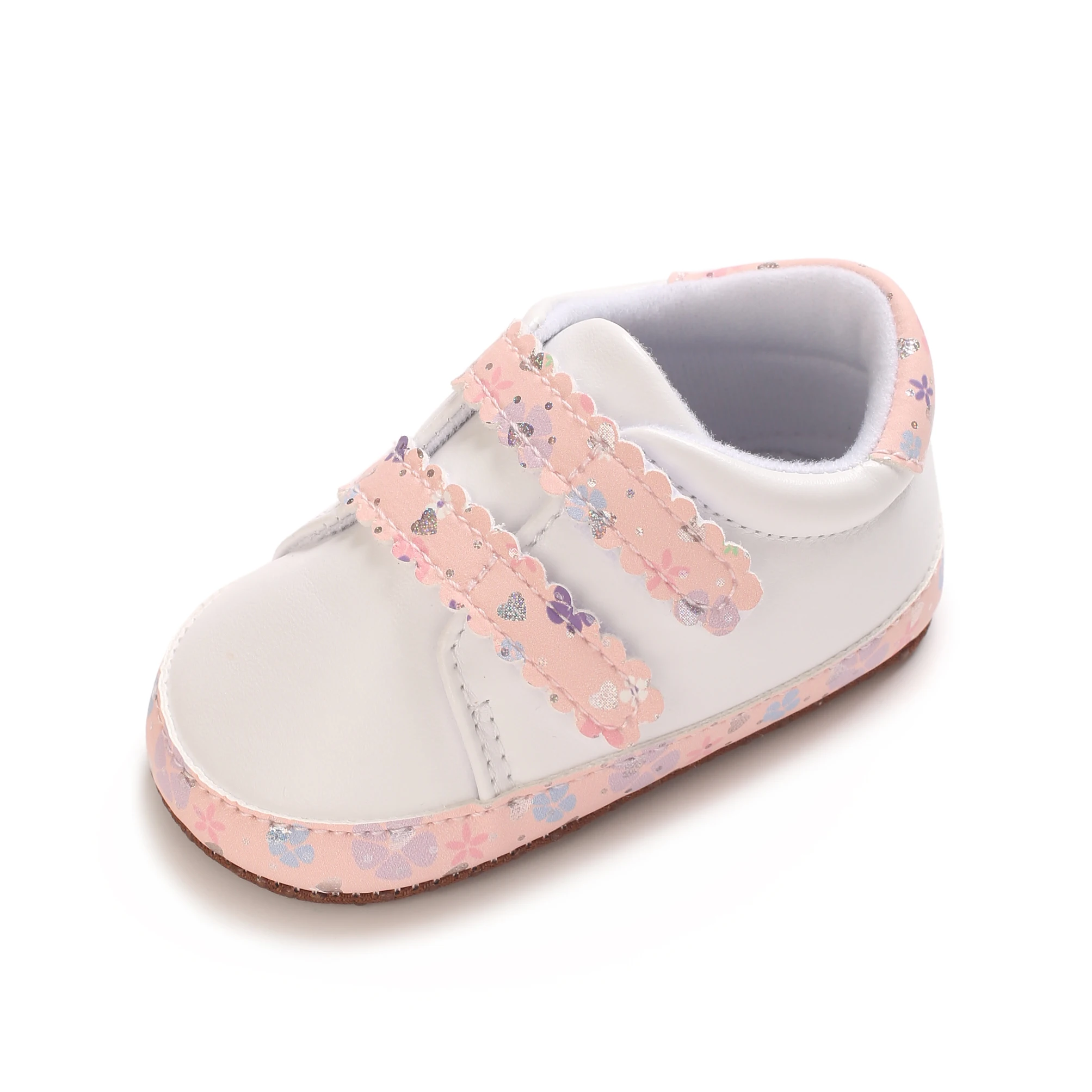VALEN SINA Frühlingsschuhe für Babys, Neugeborene, Mädchen, Freizeit-, Tauf- und rutschfeste Laufschuhe, weiße Sneaker mit weicher Sohle – Detail 9