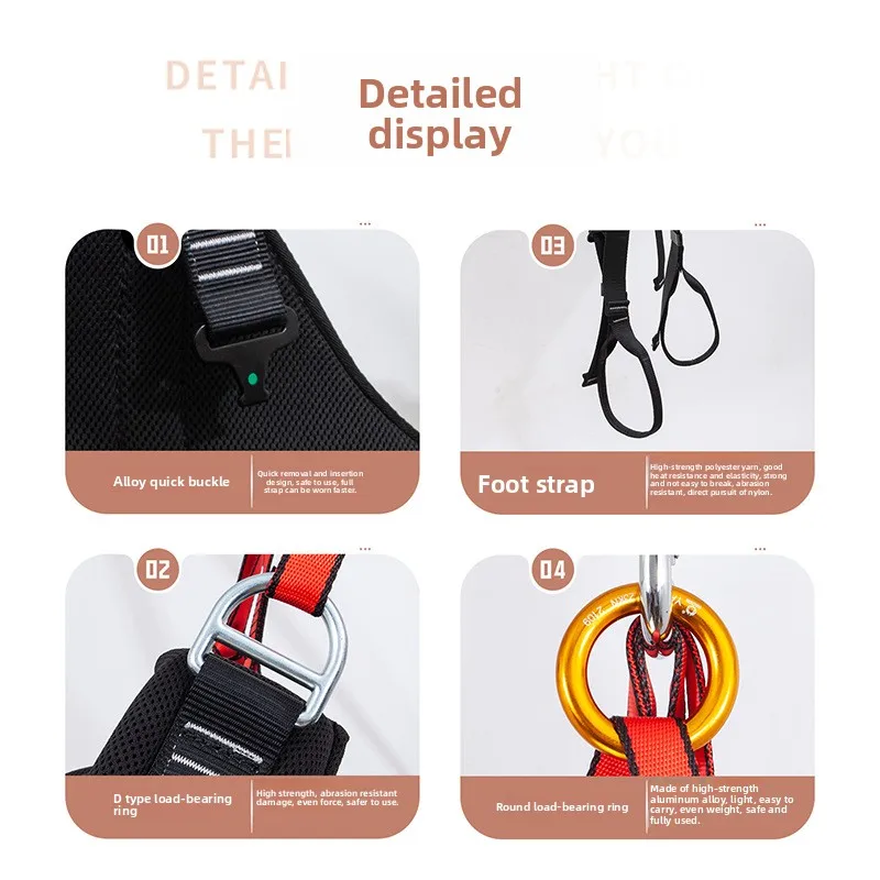 Zipline Flight Suit Gleitflügel Sicherheitsanzug Hosenträgersitz mit Zipline-Ausrüstung