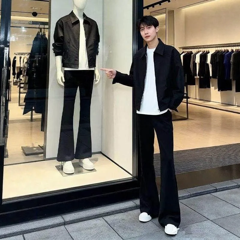 

Джинсы Cleanfit унисекс: прямые, зауженные, в американском стиле, для весны и осени, модные молодежные расклешенные брюки со средней посадкой на молнии