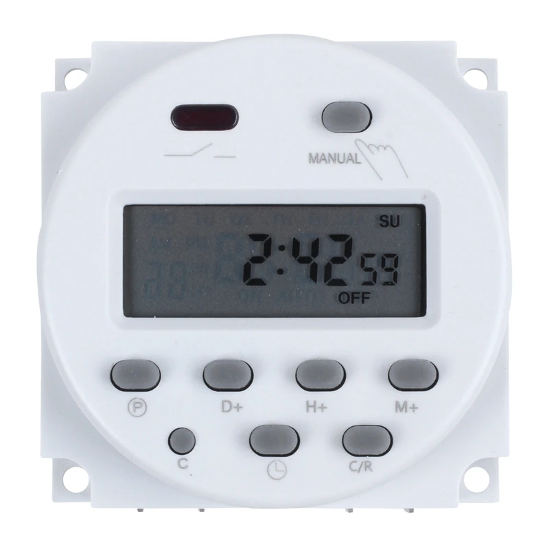 Dc 12v digital lcd potência programável temporizador interruptor de tempo relé 16a ampères