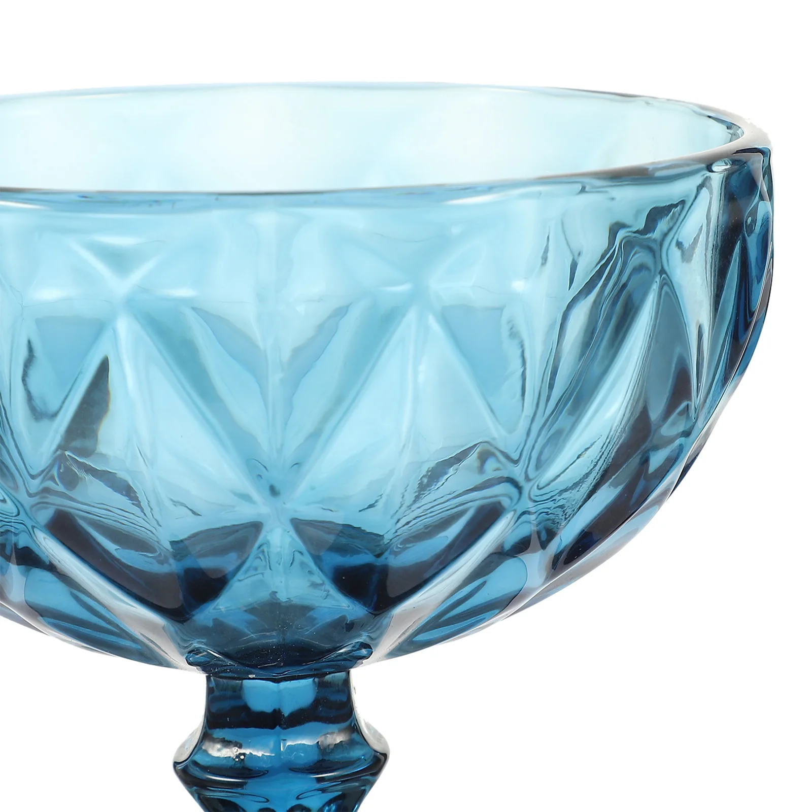 

2Pcs Clear Thickened Glass Salad Bowls Blue Fruit Dessert Kitchen Serving Bowls Decorative Household Use Salad Bowl