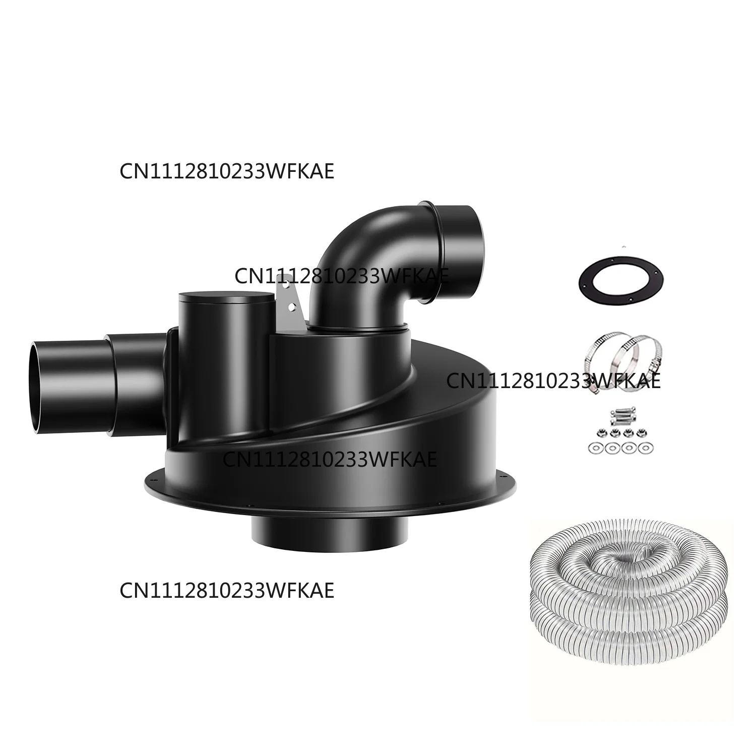 2.5'' Double Filtration Cyclone Dust Collector Woodworking DIY Turbocharged Filter Industrial Separator for Dust Collection