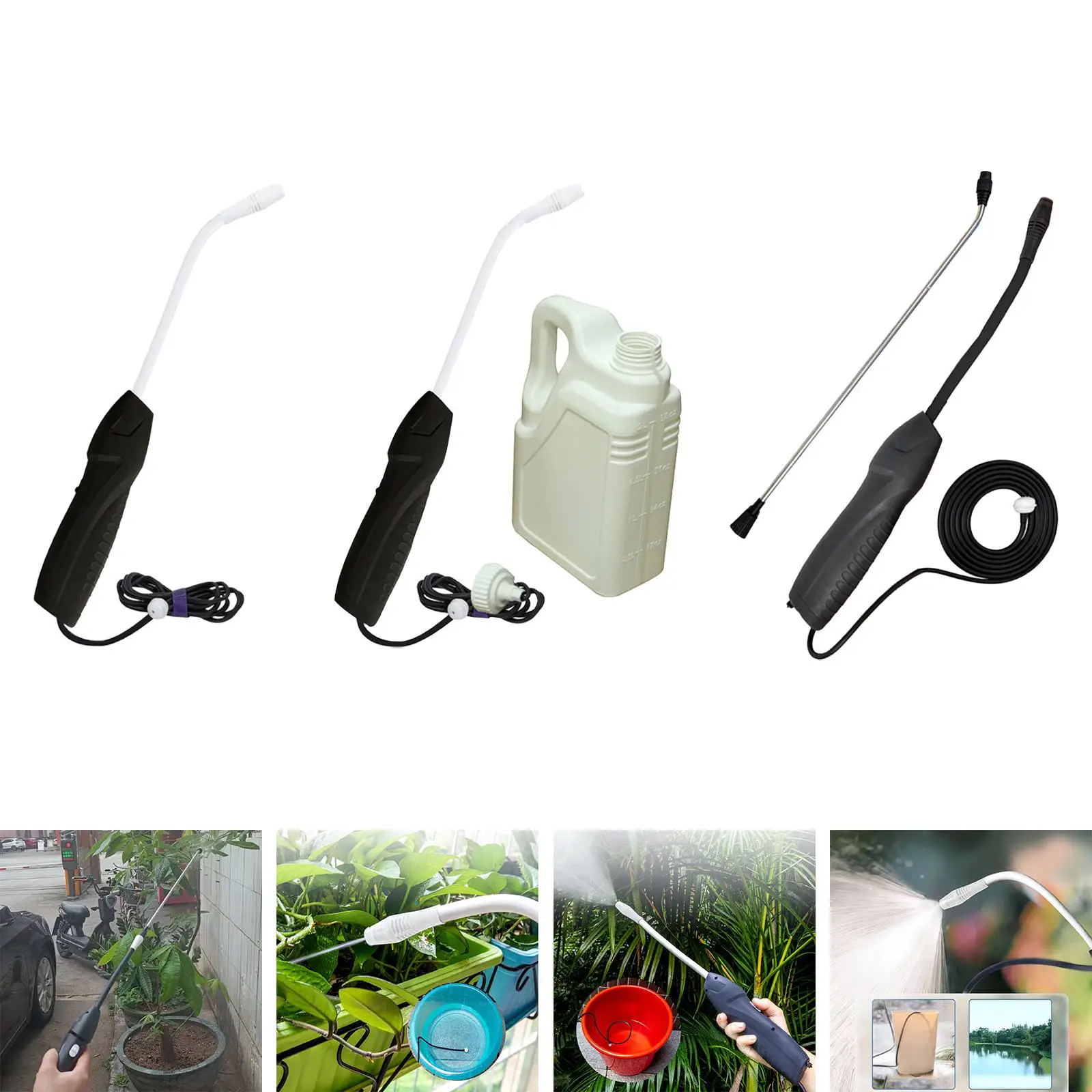 Electric Plant Sprayer Flexible Rechargeable Spray Mister Watering Spray for Yard Plant Watering Car Washing