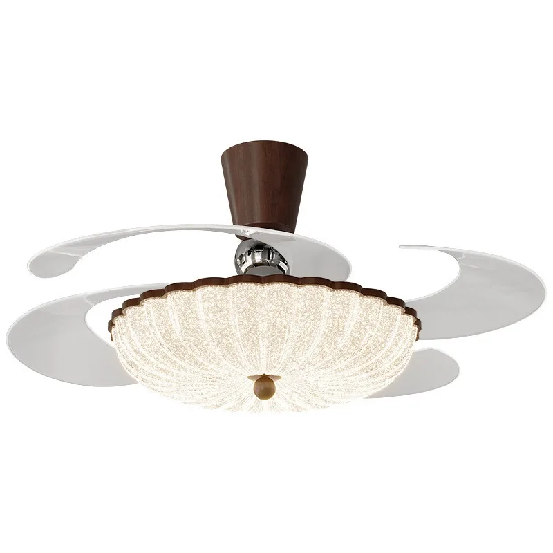 Bauhaus cream wind simple invisible fan light, bedroom ceiling fan light, cream wind restaurant light fan