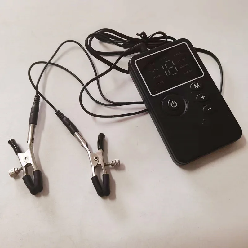 Metal Nipples Clips 8 Modes Electric Shock Labium Clamps Clitoris Stimulation Sex Toys for Women Men Couples Flirting Games - view 6