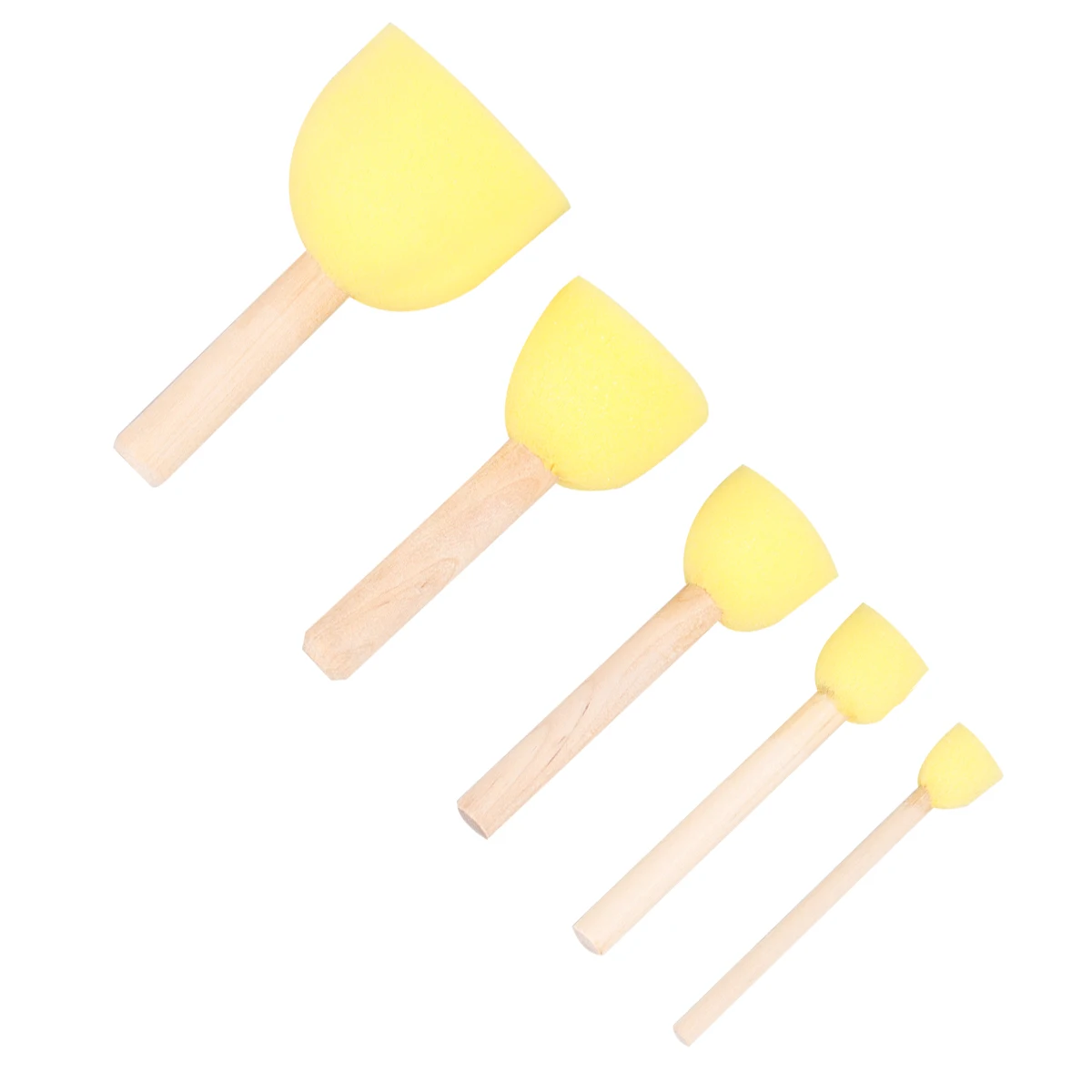 

15 Pcs Wooden Handle Brush Washable Paint Brushes Graffiti Painting Accessories Drawing Sponge