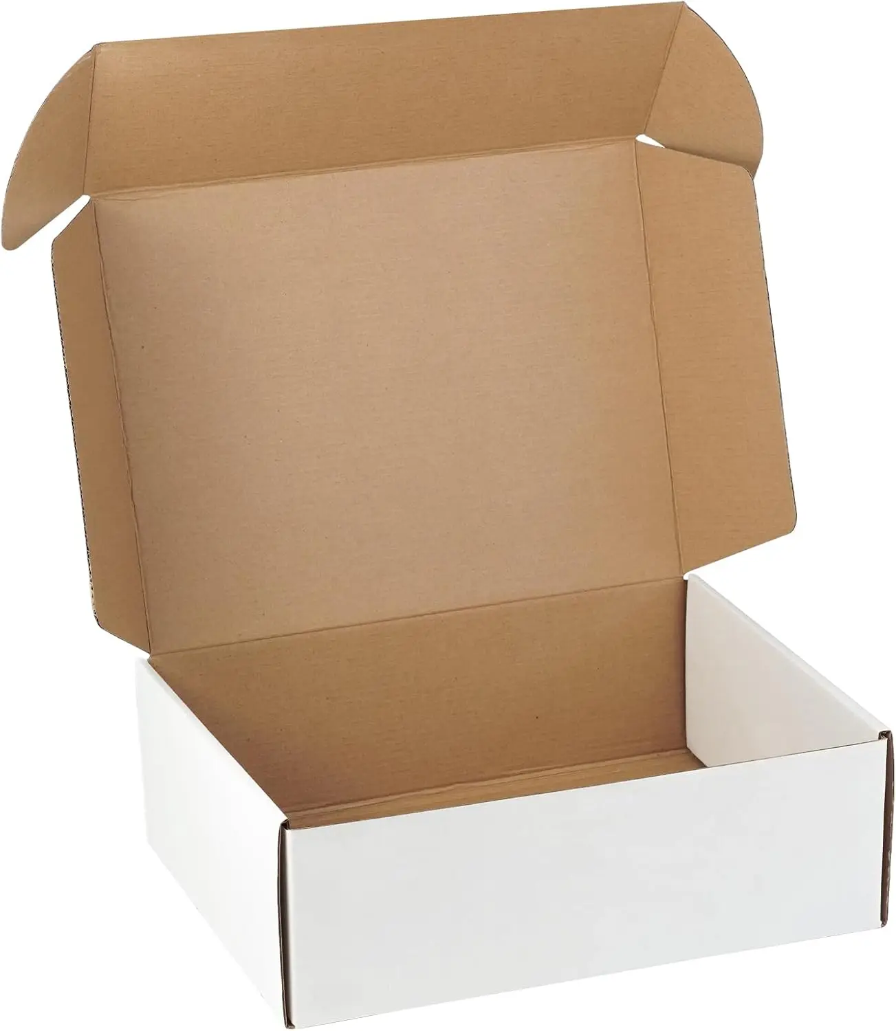 

20 Pack 13x10x4 Inch White Corrugated Cardboard Boxes for Small Business, Shipping, and Packing