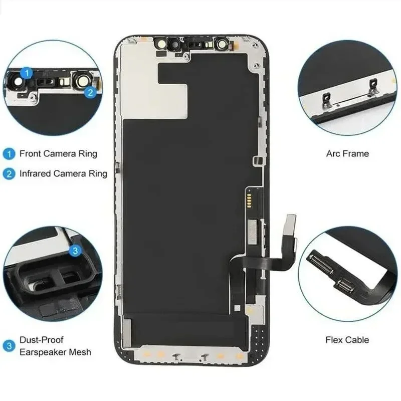 NEW OLED Screen For iPhone X XR XS MAX 11 12 PRO MAX LCD Display For iPhone 7 8 Plus X XS 11 Incell Screen Support 3D Touch True