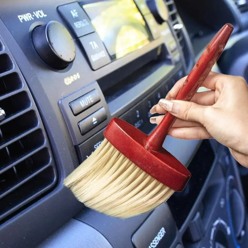 Car Brush Interior Cleaning Tool Air Conditioner Outlet Cleaning Artifact Brush Auto Interior Soft Hair Removal Detailing Brush