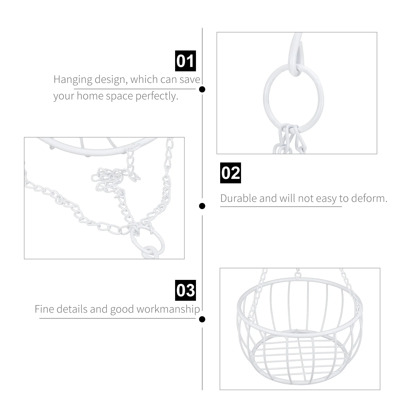 

Iron Hanging Flower Pots Wall Mounted Plant Holder For Garden Balcony Outdoor Home Decor Hanging Planter Basket