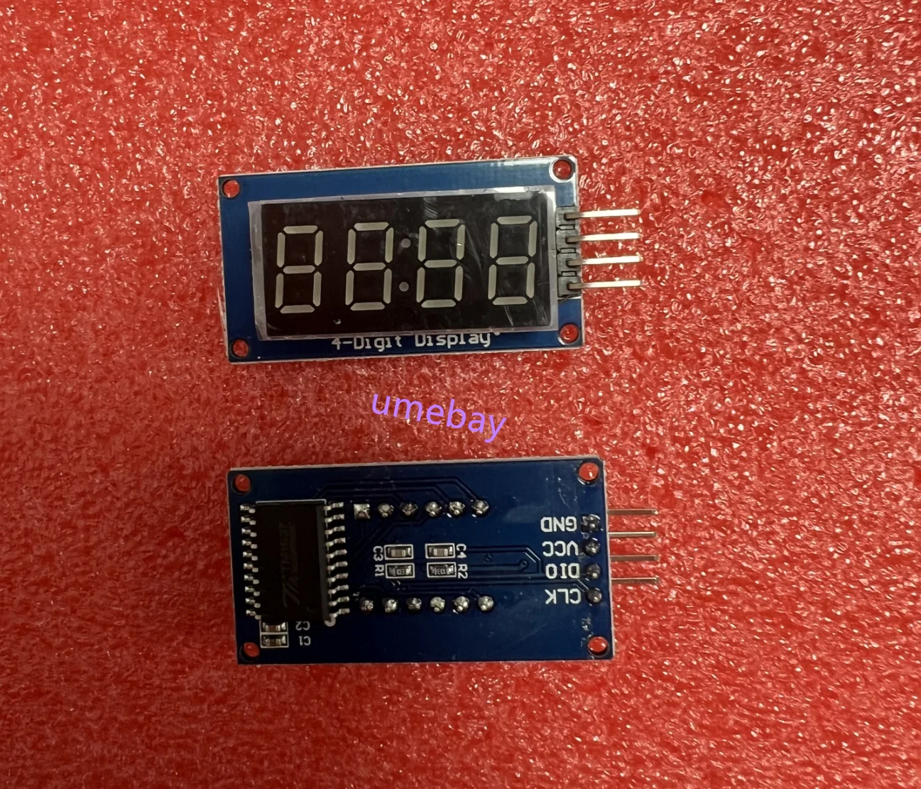 10pcs /  TM1637 4-bit Nixie tube display module LED brightness adjustable with time