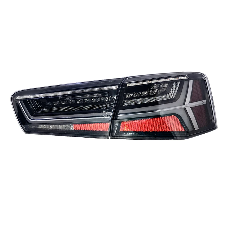 For Audi A6L Taillight C7 Back Rear Lamp Assembly Suit 2012-2016 Year Car Smoke Black Color