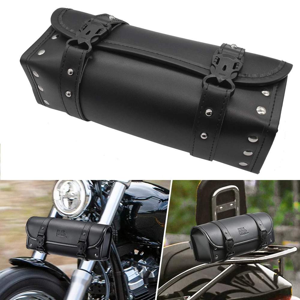 Сумка для мотоцикла, сумка для инструментов из искусственной кожи, передняя вилка, универсальная сумка для инструментов для мотоцикла, боковые сумки для мотоцикла Harley Suzuki Kawasaki