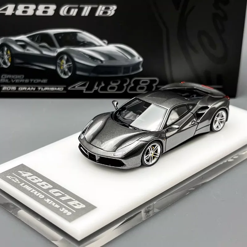 

Масштабная модель автомобиля CL 1:64 Prancing Horse 488 GTB, имитация, из сплава, статическая, коллекционная, игрушка, подарок, сувенир, декор