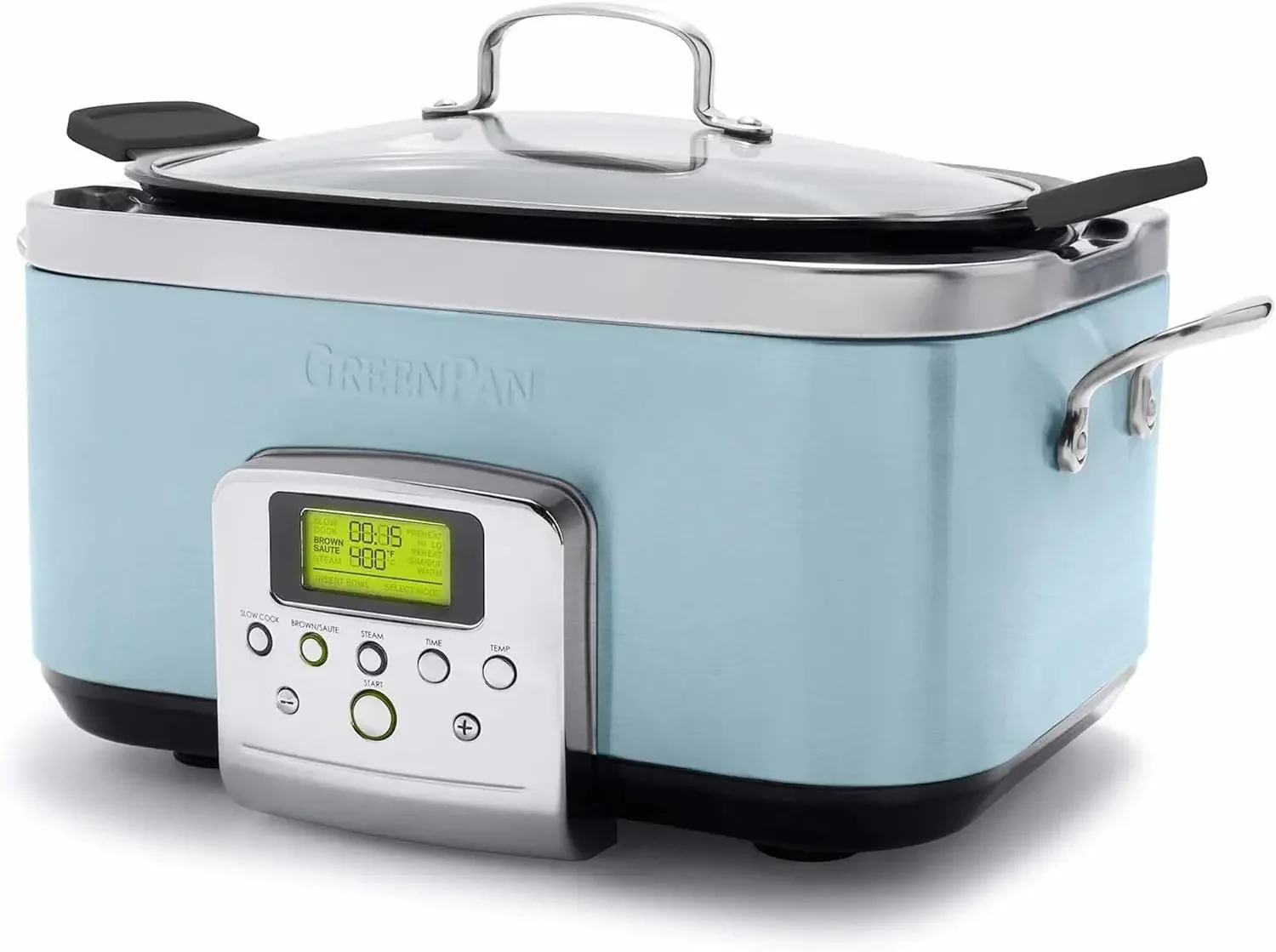 GreenPan Elite 8-in-1 Programmable 6QT Electric Slow Cooker, Dishwasher Safe Lid & Removable Crock