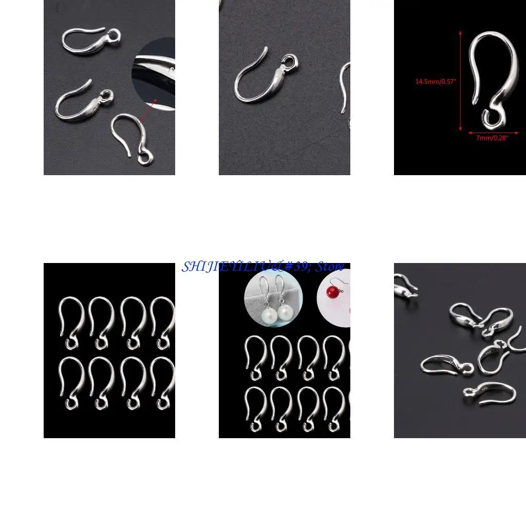 

E21F 10pcs/Set Sergring Loocs Гипоаллергенные французские ушные провода с серьгами из катушки крючком