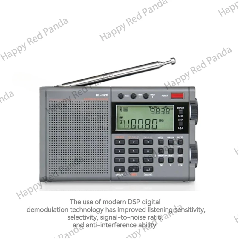 

PL-320 FM/AM/SW/WM/Full Band Radio DSP Receiver FM Stereo Portable Radio