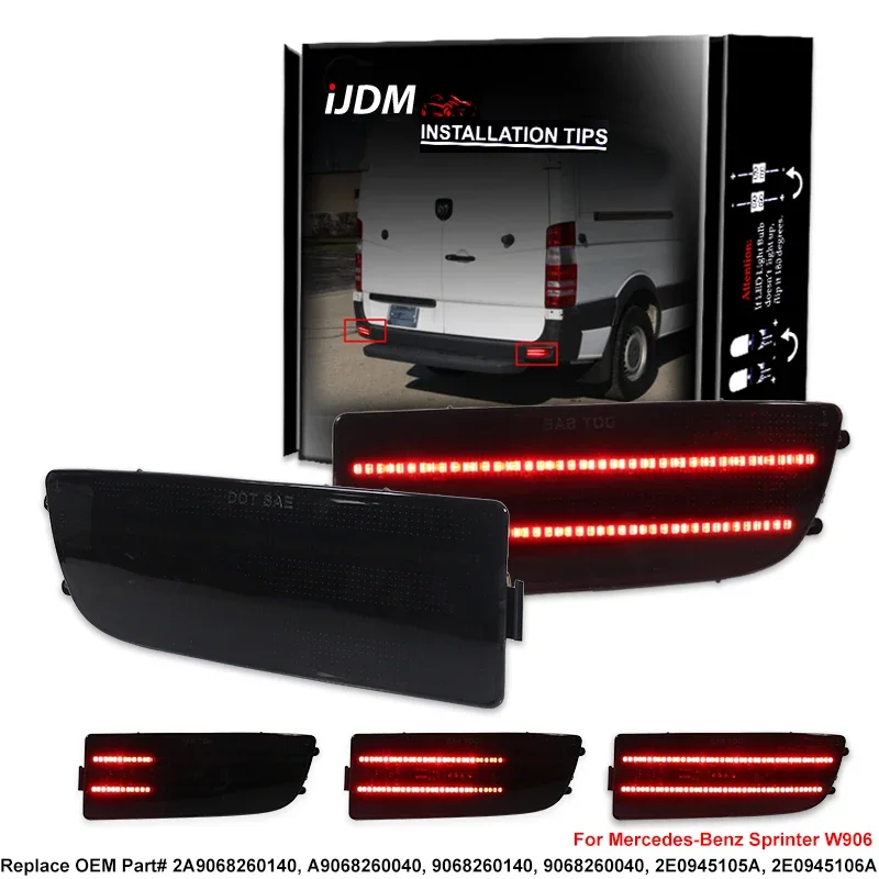 For Mercedes Sprinter W906  For Volkswagen Crafter Rear Bumper Reflector Tail Light /Brake,Turn Signal Lights &Rear Fog Lamps