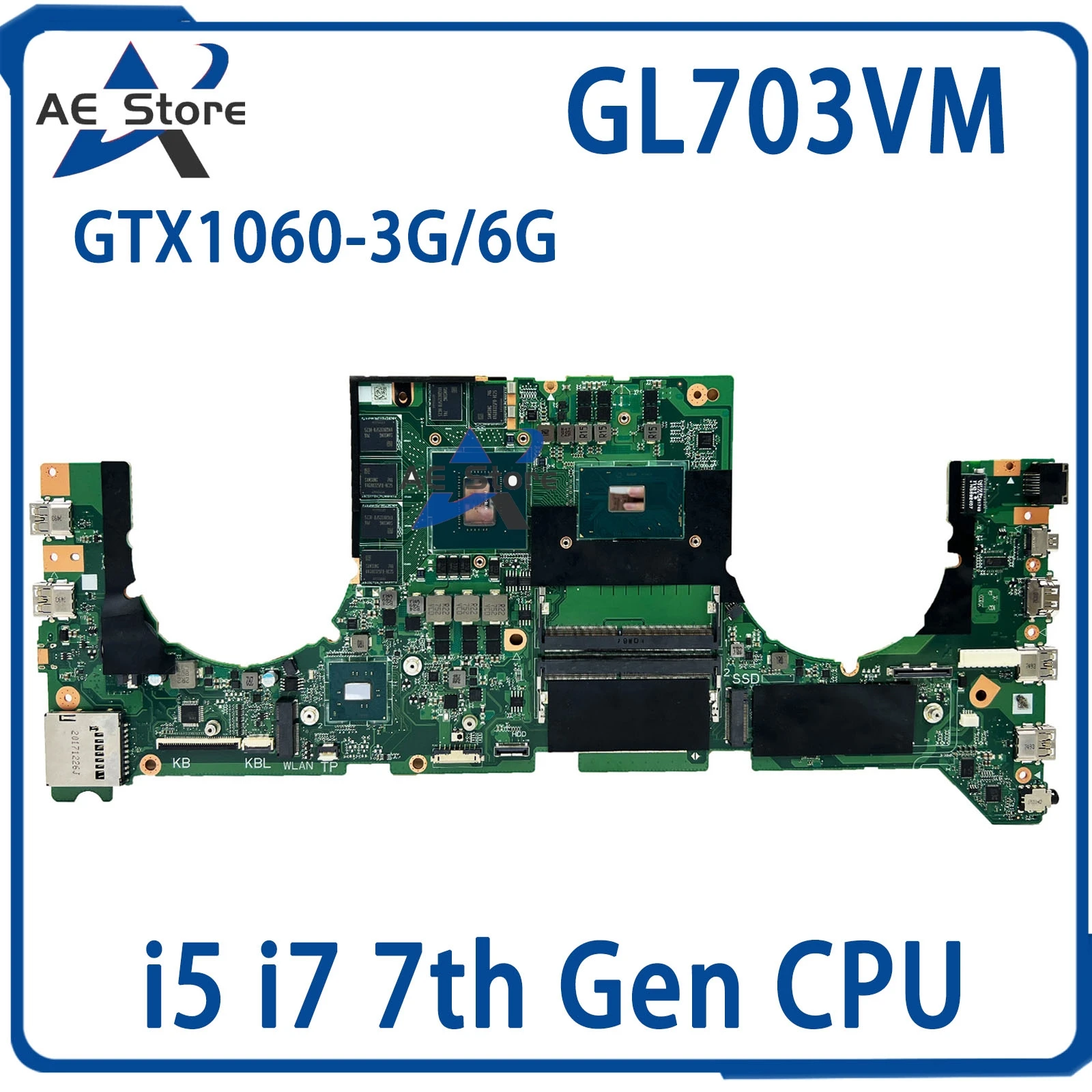 

GL703VM For ASUS GL703V DABKNMB1AA0 Motherboard i5 i7 ROG Strix GL703VS GL703VT GL703VD GL703VMR GL702VM GL704VM GL703VL