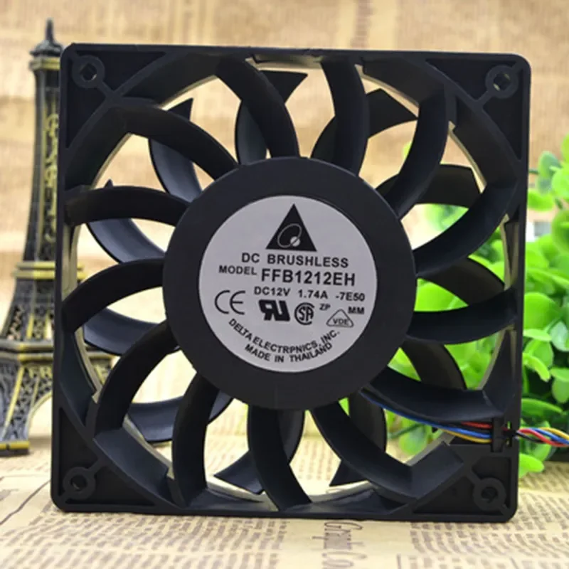 for Delta FFB1212 12025 12V 1.74A 12CM Speed Regulation Large Air Volume Booster Main Case Fan