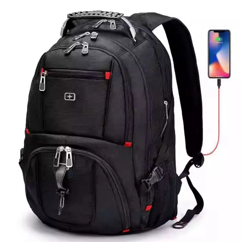 

Мужской деловой дорожный рюкзак 16-23 л, водонепроницаемая сумка для ноутбука большой вместимости, многофункциональный туристический рюкзак с USB-зарядкой