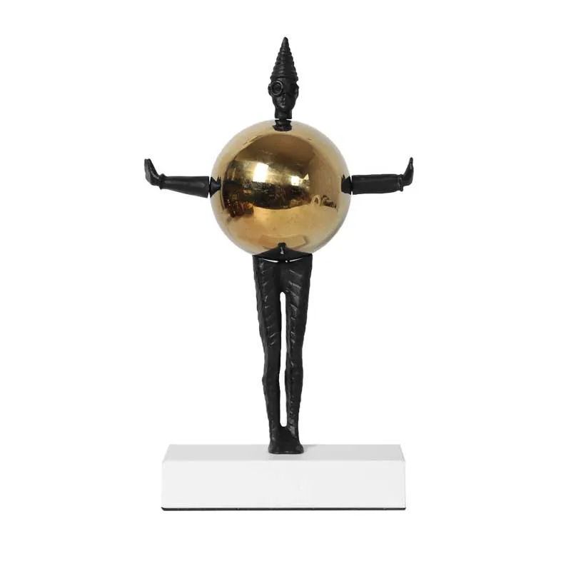 Modern minimalist metal armor, spherical figure sculpture, study desk, sample room, living room, decorative art decorations