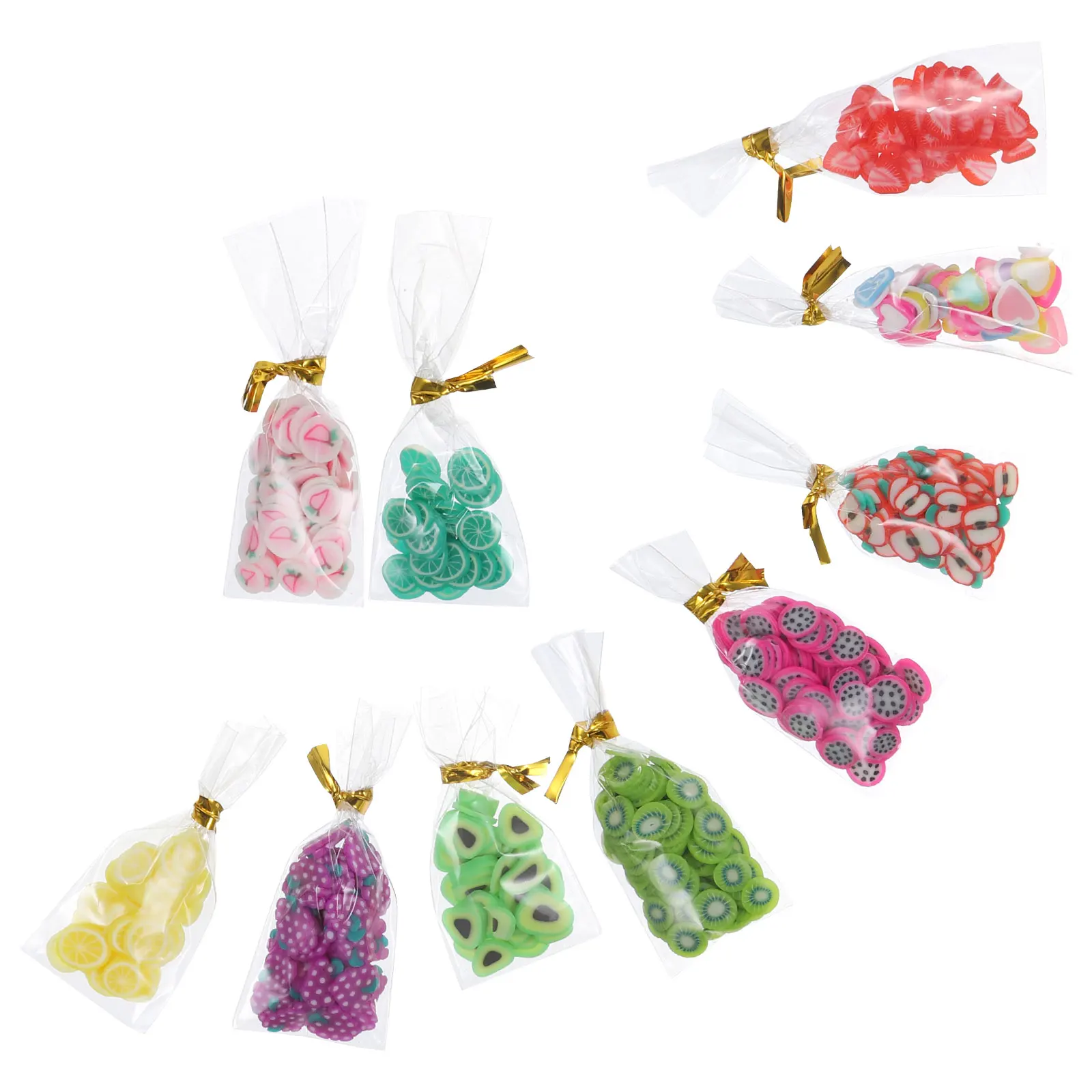 Ensemble de collations aux bonbons, 10 pièces, jouets miniatures en caoutchouc, ornements pratiques multifonctions décoratifs, Mini collations emballées sur les aliments