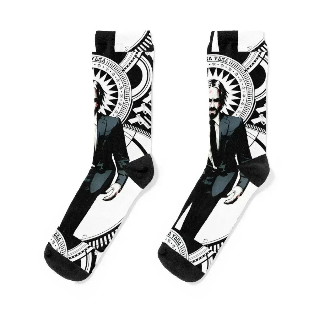 

John Wick Art Socks custom sports Crossfit Thermal man winter summer Socks Ladies Men's