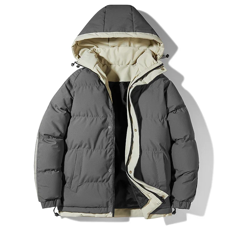Puffy quente |   À prova de vento acolchoado puffer jaquetas masculino casual oversized com capuz parka casaco inverno ao ar livre diário deslocamento wear