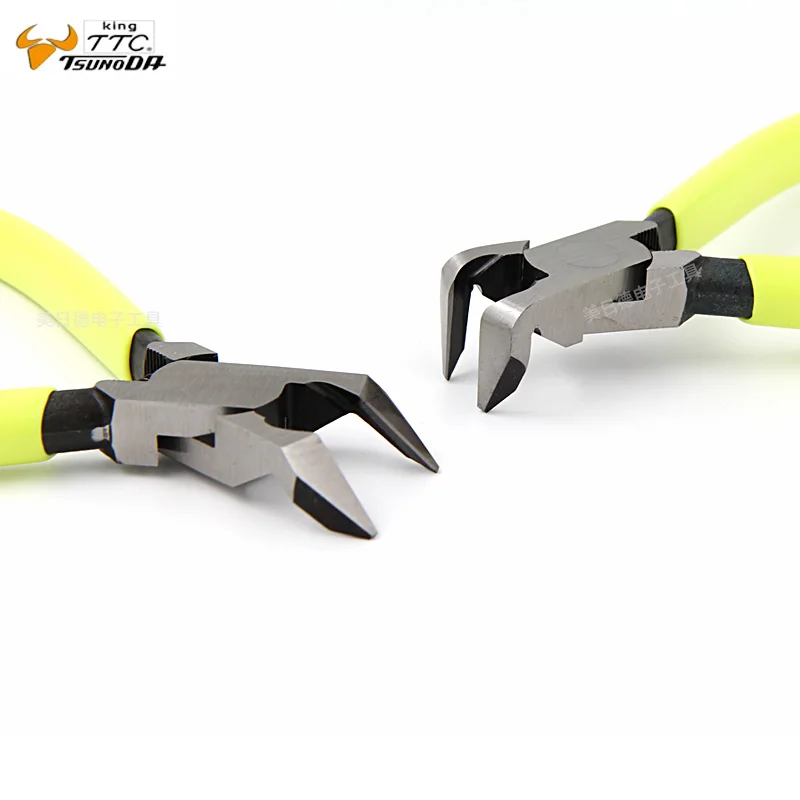 TSUNODA King TTC 6Inch AN-150A 45 or AN-150B 90 Degree Curved Blade Plastic Nippers Diagonal Cutting Pliers