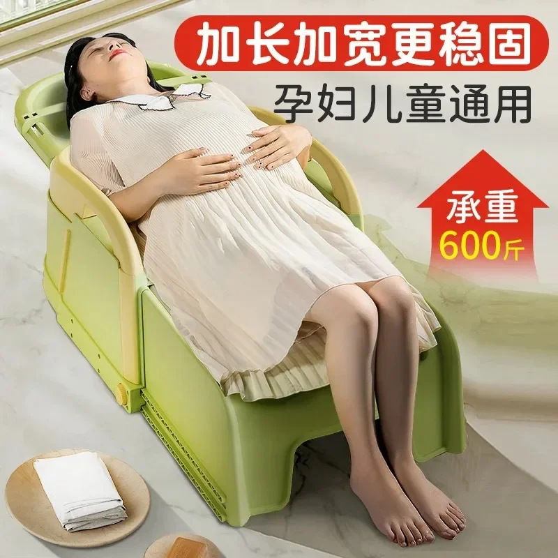 Foldable hair washing recliner household adult adult children shampoo stool bed basin chair pregnant women confinement shampoo a