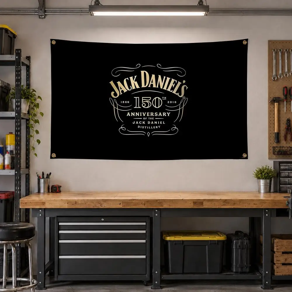 Whiskey Jack Daniel's Vintage Tennessee Flags Personalized Banner Flag Room Dorm Camping Picnic Garage Bar Outdoor Wall Decor