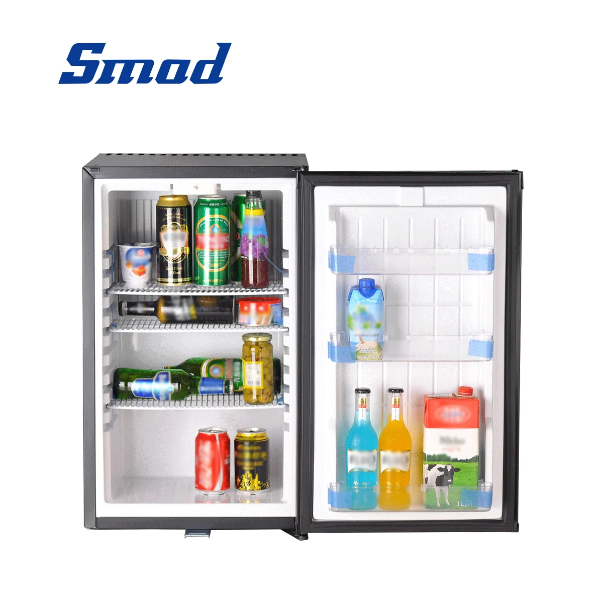 Smad Compact 12V/110V Refrigerators for Truck RV No Noise for Ship Yacht 50L 1.7 cu.ft Portable Fridge with Lock Freightliner