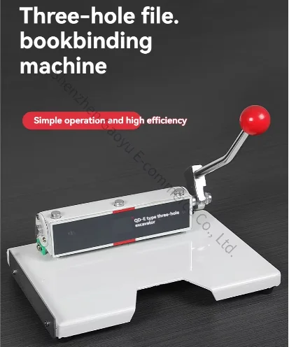 Personnel File Bound with Binding Machine Punching Machine Powerful Three-hole Punching Machine