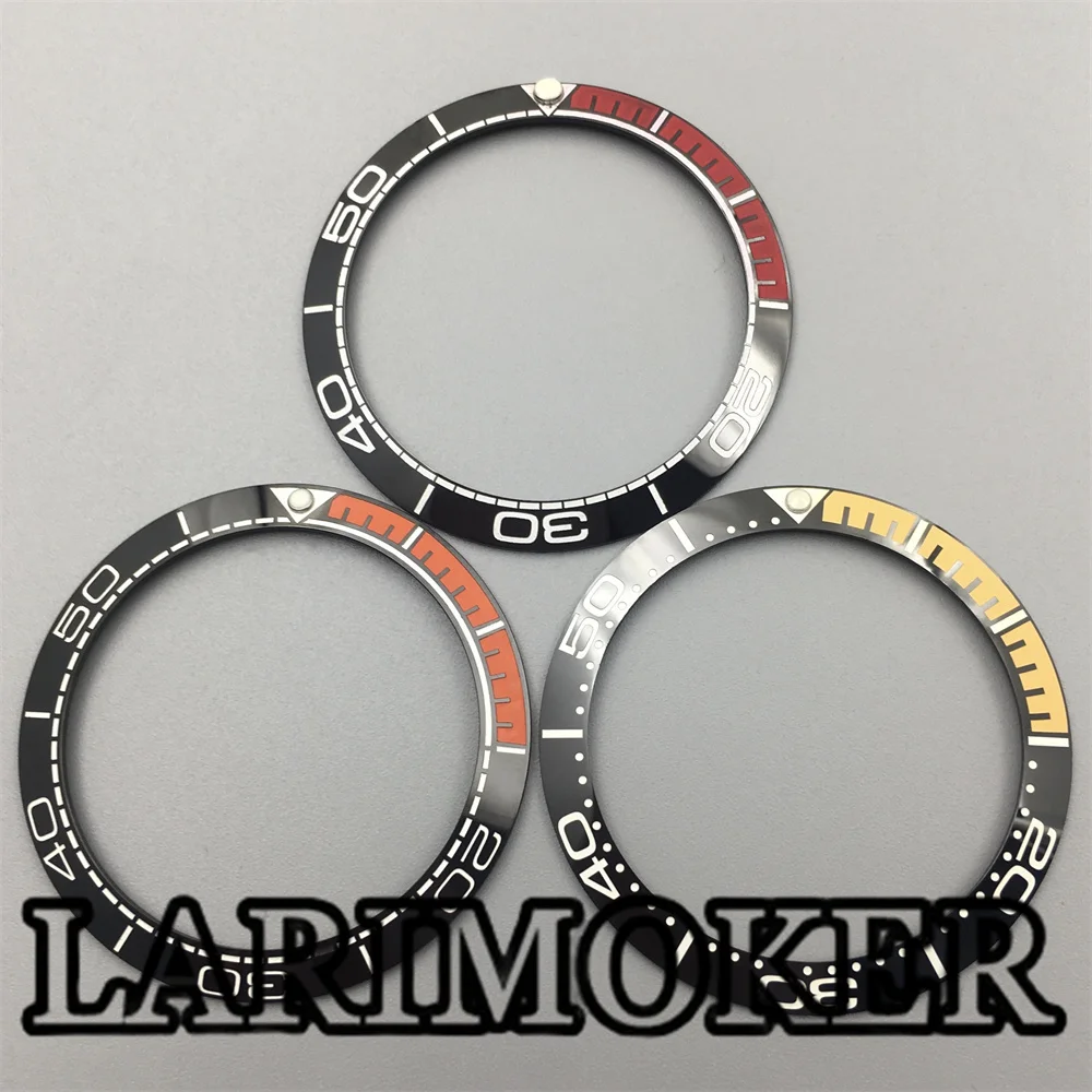 LARIMOKER 38mm ceramics Bezel Insert  For Men Watches Accessories Parts Diameter Fit 40mm Case