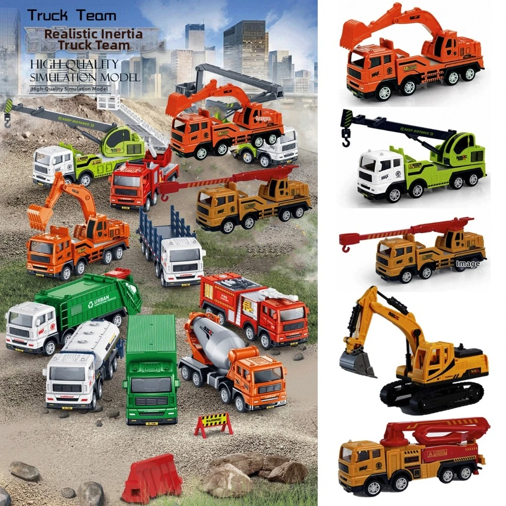 

Игрушечные транспортные средства из пластика: 10 моделей, ударопрочные (трактор, экскаватор, бульдозер), коллекционные подарки для детей