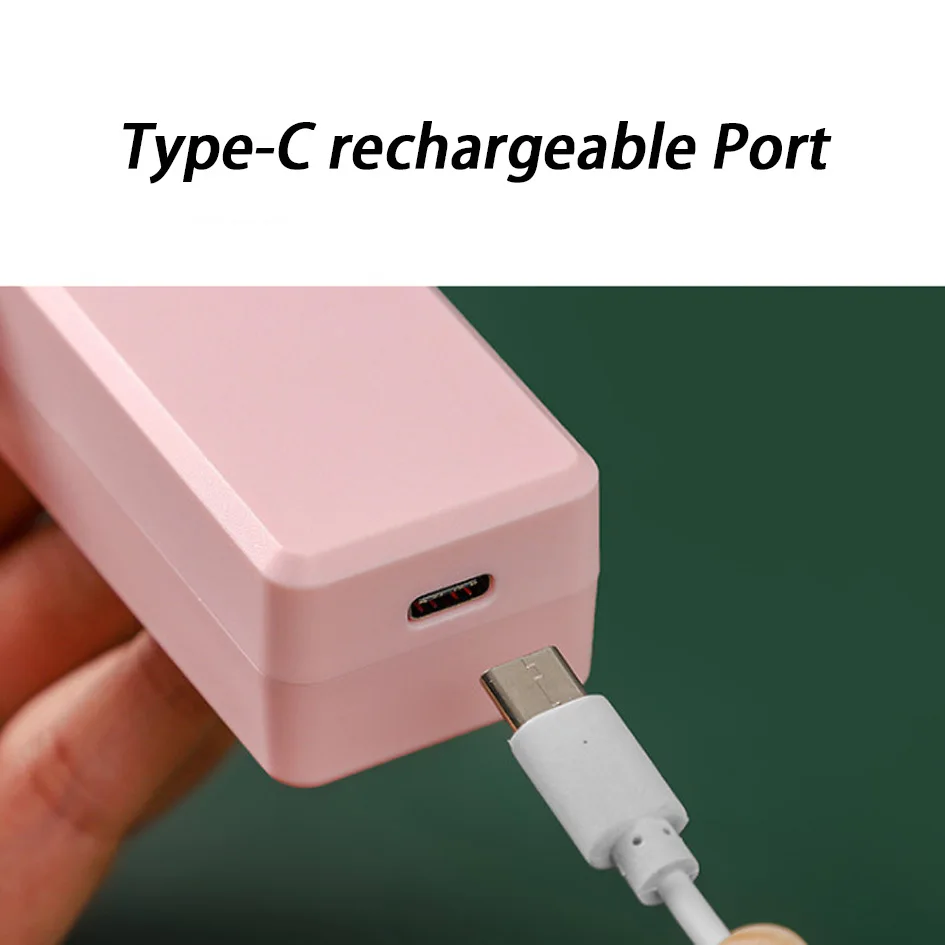 Mini selador magnético portátil do calor, Mini saco recarregável, Cortador para o saco de plástico do petisco, Branco, 400mAh