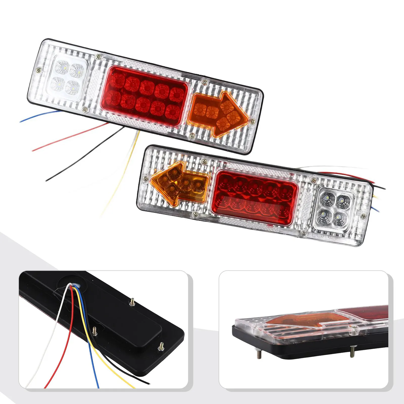 Rear Reverse Light Car Truck Trailer Lamp ABS Plastic Base Easy To Install Energy Saving Long Lasting Low Temperature