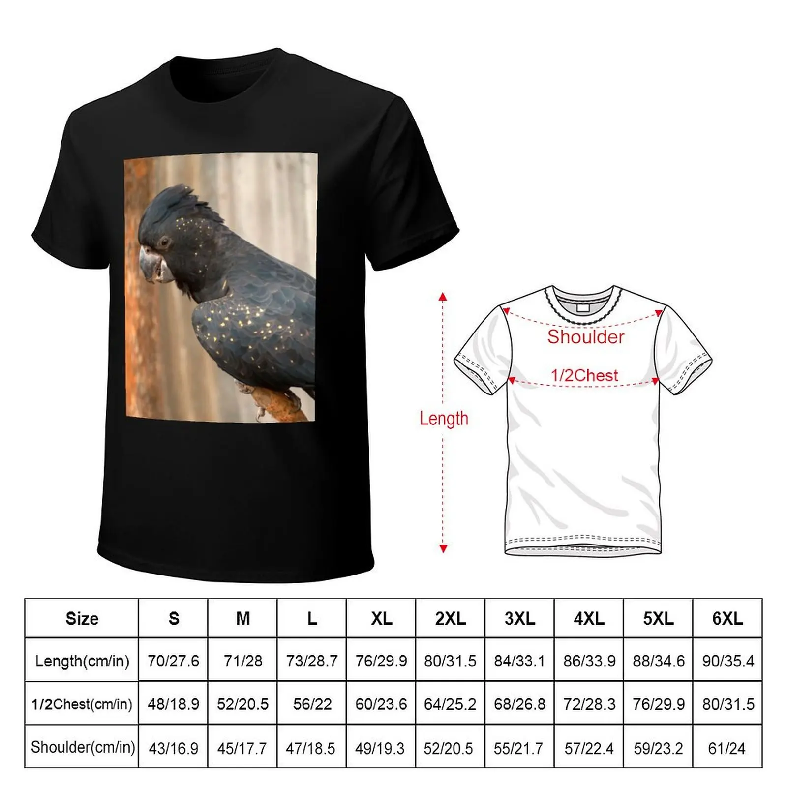 Animal Collection - Black Cockatoo T-Shirt graphic t shirts oversized man clothes outfits for men