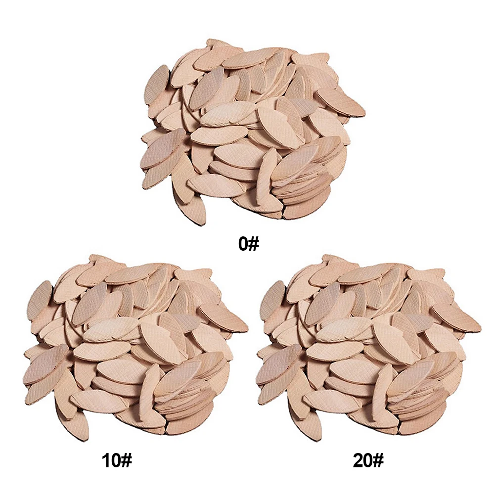 100pcs Wood Joining Biscuits No. 0#/10#/20# Carpentry DIY Tenon Biscuit Tenon Pieces for Wood Joining Woodworking Crafting