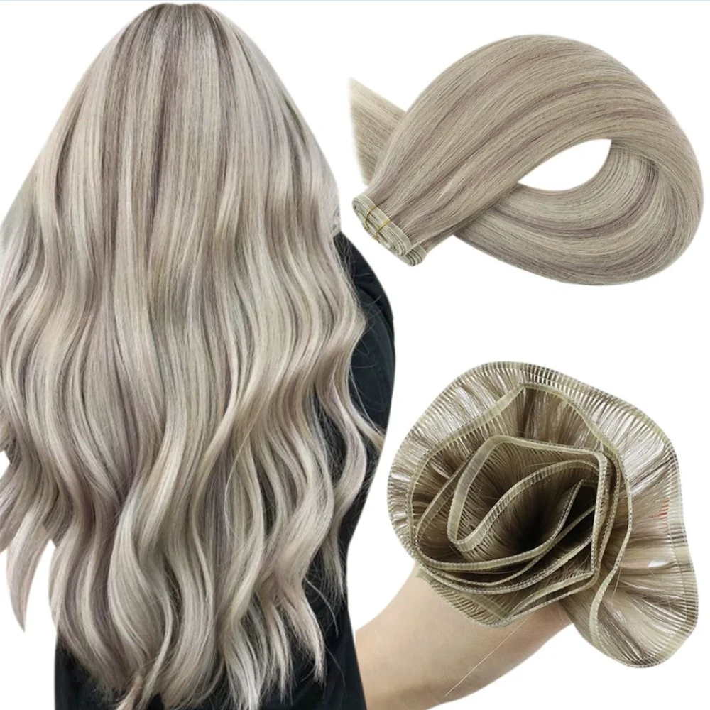 [Laatste 12 Maanden] Ugeat Plat Zijde Haar Inslag Maagdelijke Menselijk Haar Inslag 100% Naaien In Haar Inslag Hair Extensions