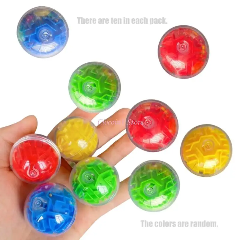 Y1ub 10pack Bead Maze Puzzle Cubes صعوبة متعددة المستويات في الفضاء لعبة لغز اللغز للبالغين تعزيز تركيز الأطفال