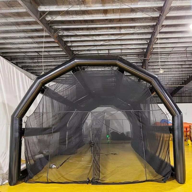Portable inflatable batting cage for outdoor exercise, heat-sealed baseball batting tent