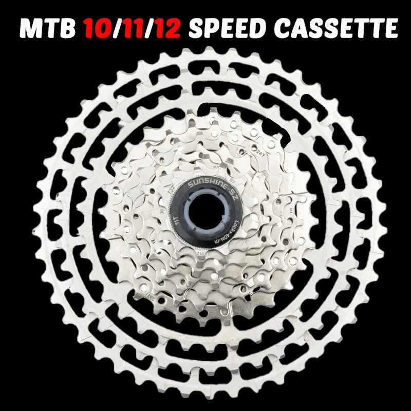

SUNSHINE 12-speed cassette 10v 11v 12v mtb cassette for SHIMANO DEORE SLX XT SRAM Transmission 11 46t 50t 52t cassette 12 speed