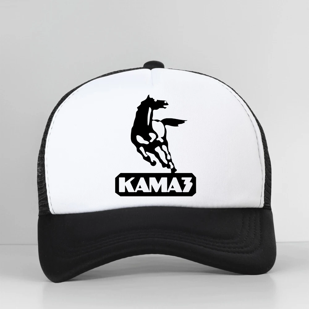 

Russia KAMAZ Car print Baseball Cap Unisex Adjustable Mesh Breathable Snapback hats outdoor Trucker Hat Casquette